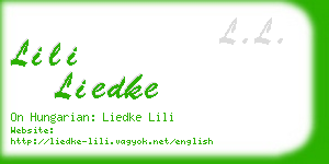 lili liedke business card